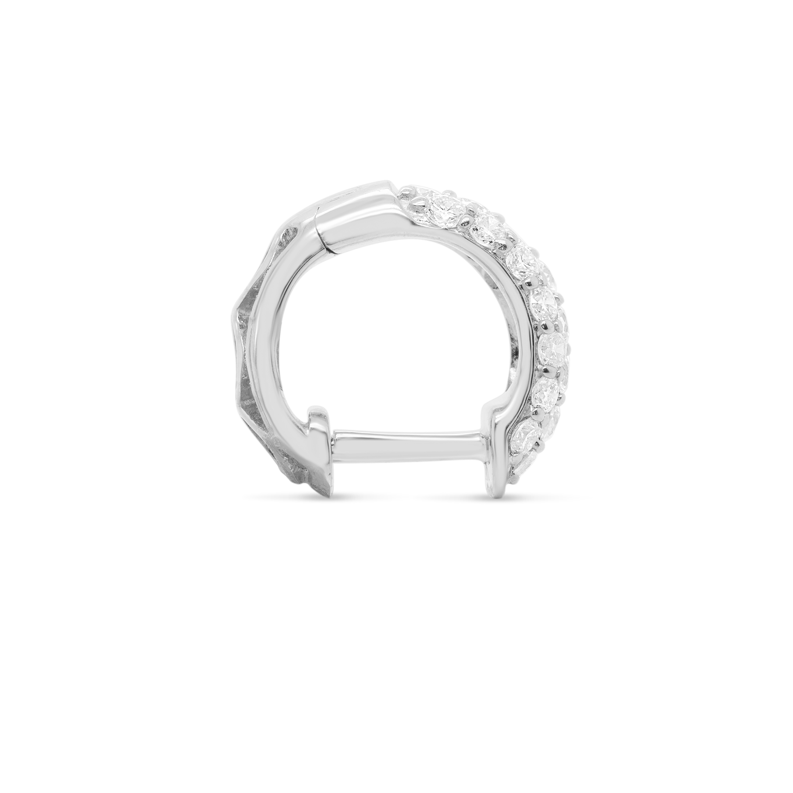 Diamond Hoop Earrings 0.50 ct. 14K White Gold